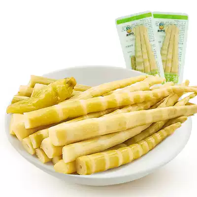 Laiyijian Mountain pepper Arhat bamboo shoots 250g casual snacks Mountain crispy bamboo shoots pointed spicy Sichuan specialty snacks fresh