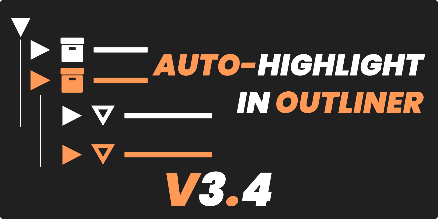 自动突出显示插件 Auto-Highlight In Outliner - Blender插件-魔酷网