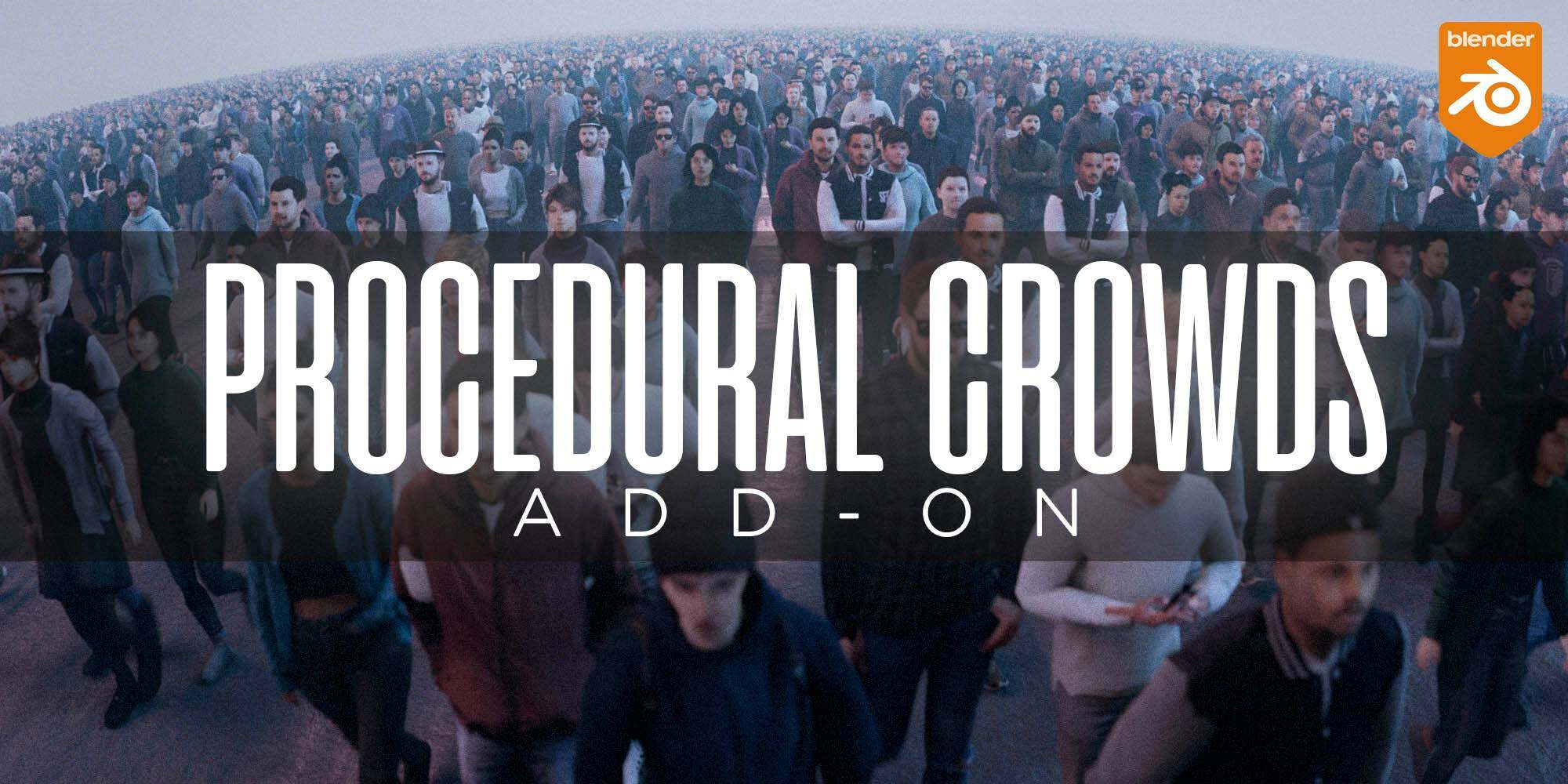 程序人群 Procedural Crowds Rro– Blender插件-魔酷网