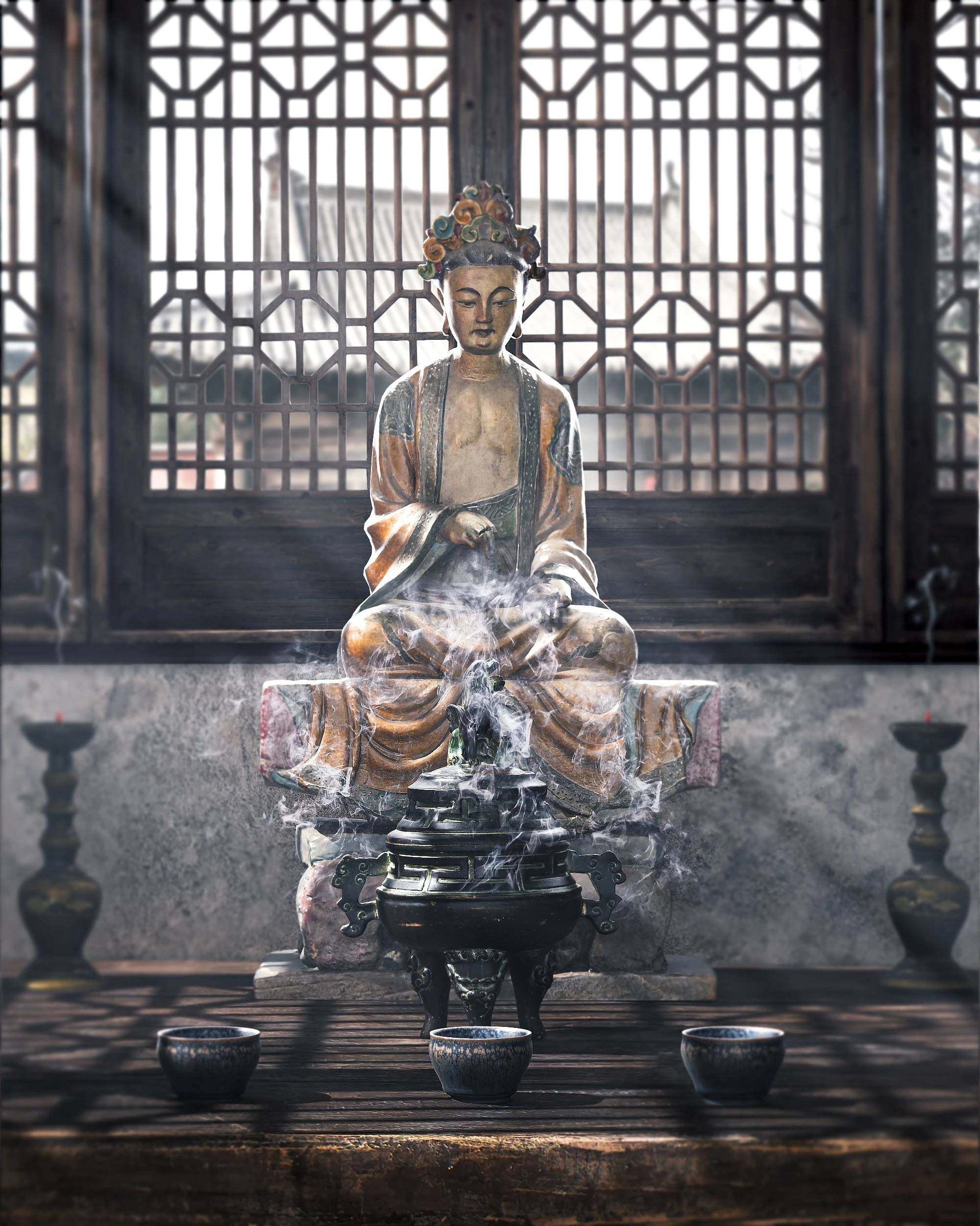 Blender供台场景-魔酷网