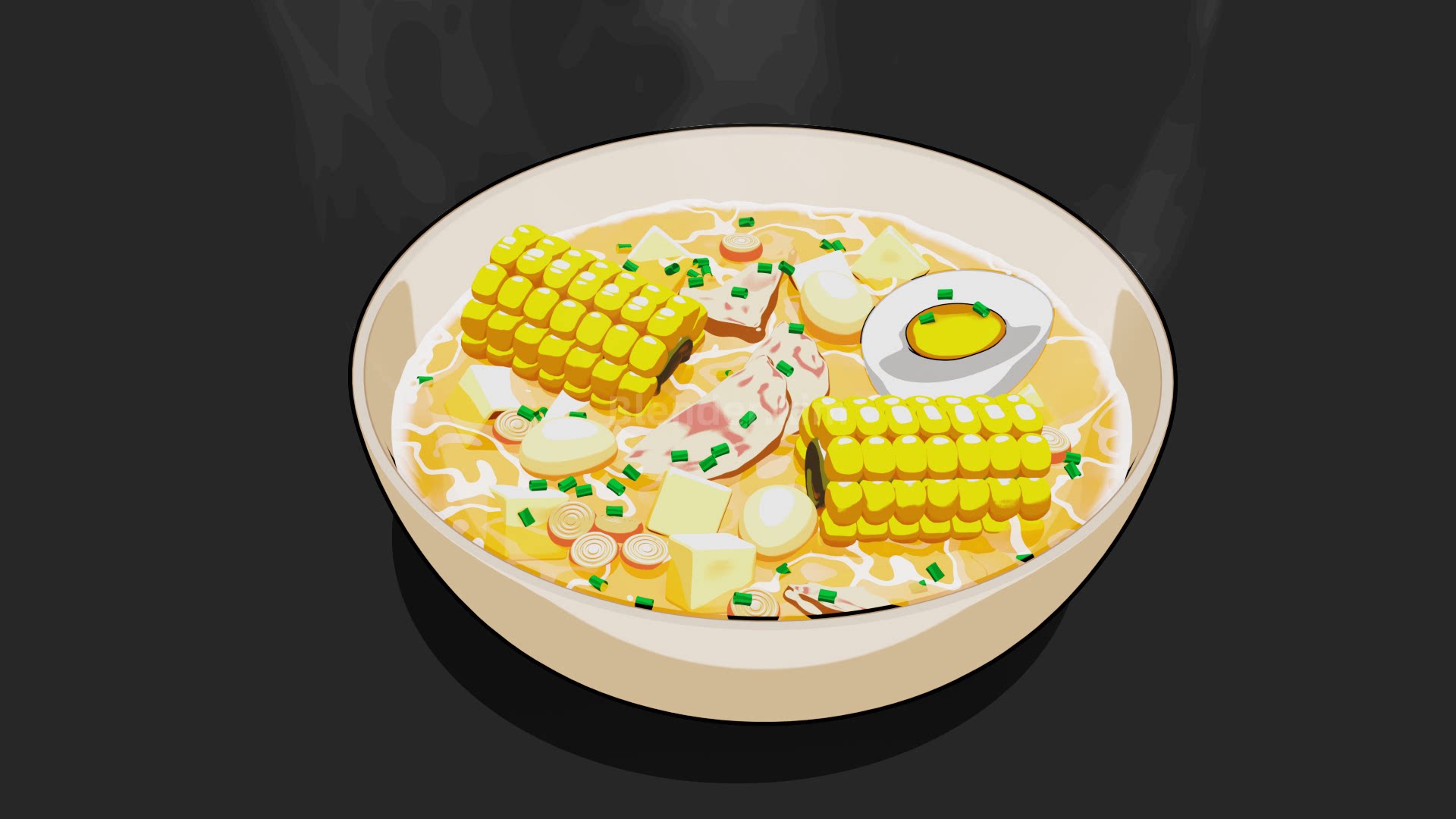 三渲二食物-魔酷网