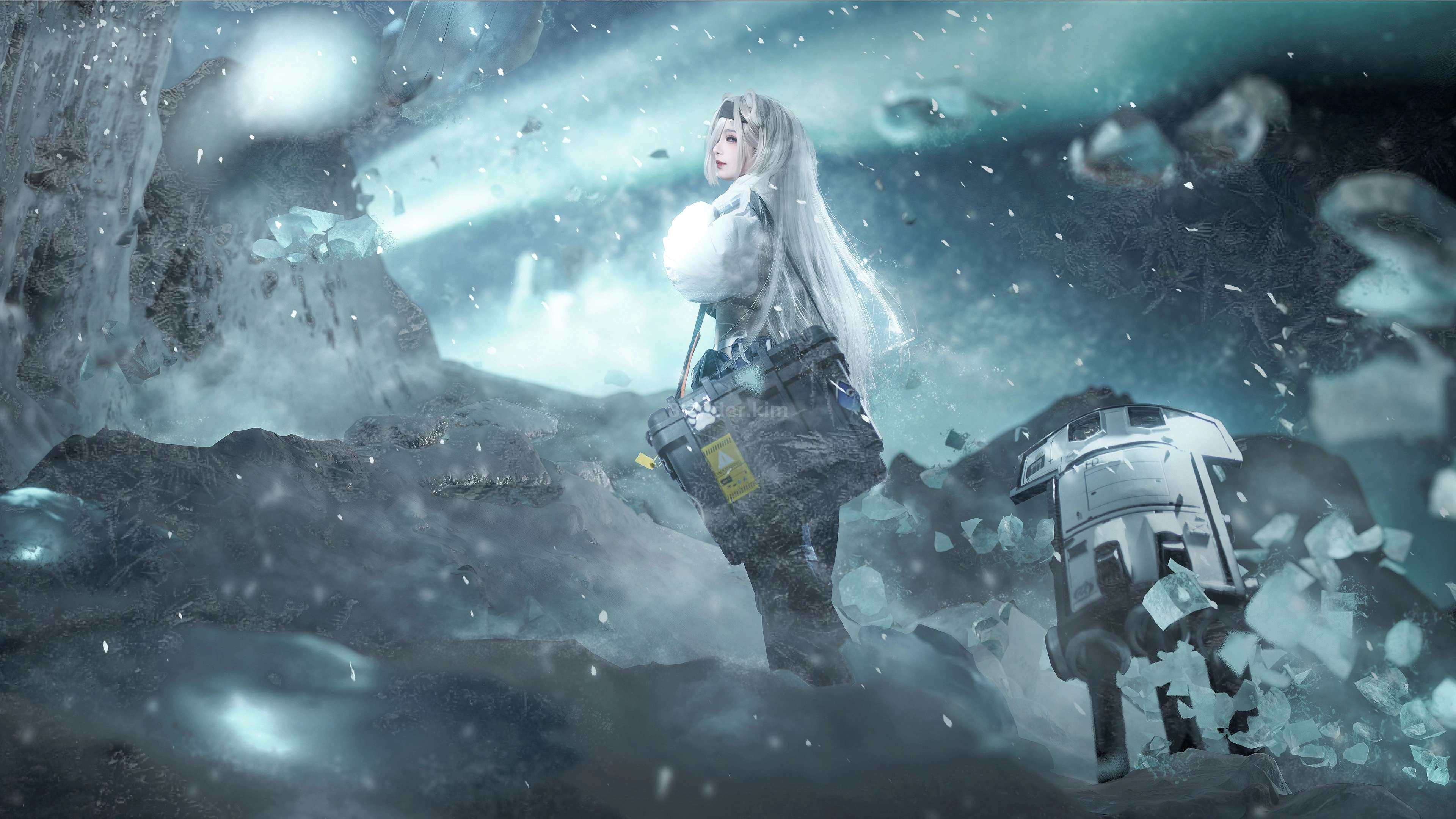 明日方舟极光cosplay合成 【blender+ps流程】-魔酷网