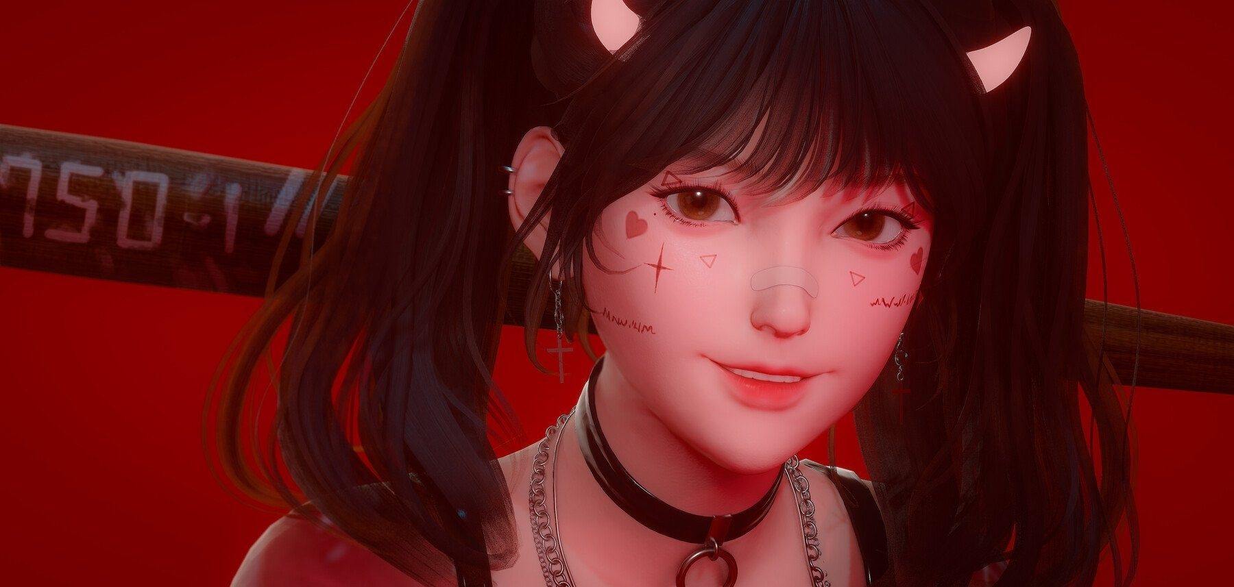 Blender棒球少女肖像-魔酷网