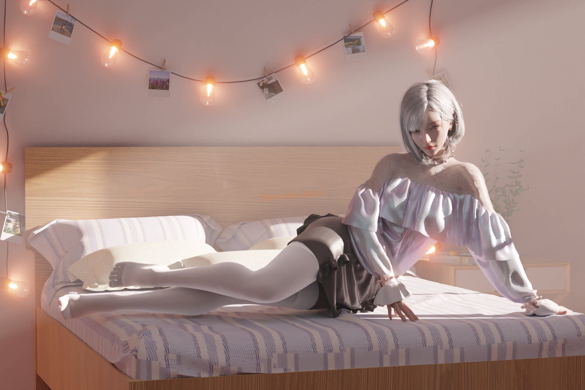 高冷JK女生 禁止商用 Blender版本为3.2-魔酷网