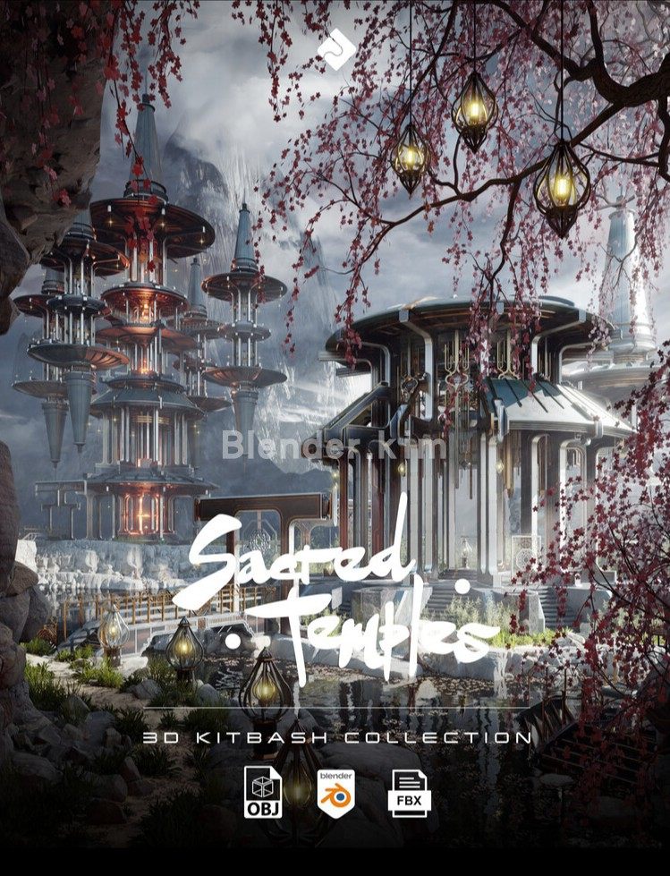 Asset Smash - Sacred Temples 亚洲风格的建筑和环境资产-魔酷网