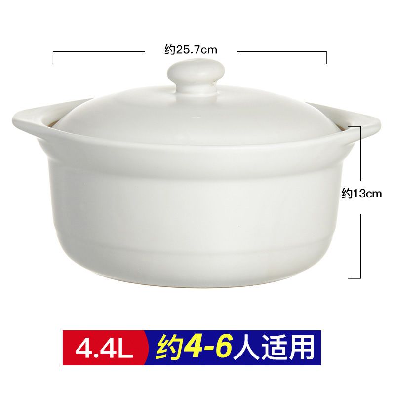 Casserole Domestic Gas Ceramic Pan Saucepan Wakpan Broth Soup Small Sand Pot Ming Fire High Temperature Resistant Soup Pot Frying Traditional Chinese Herbal Soup Pot