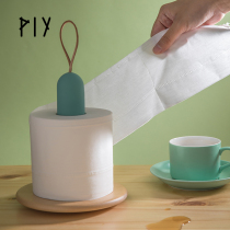 PIY kitchen tissue rack wooden vertical creative tissue holder solid wood Nordic simple desktop home roll paper holder