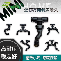 Mini universal focus nozzle spray atomization cool black rainforest water and land ecological tank for growing flowers moss and humidifying landscaping