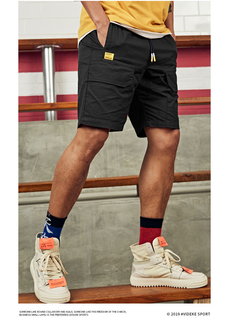 Wittke quần short thể thao nam xu hướng đường phố mùa thu overalls cotton thoáng khí phần mỏng lỏng thường năm quần - Quần thể thao quần tập gym nữ
