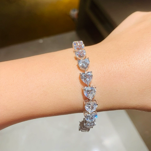 Чистая платина PT950, муассанит цвета D, импортированный из США, шесть видов особой формы, в форме сердца, неправильной формы, с микрозаклепками и бриллиантами для женщин.