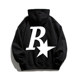 ເສື້ອຢືດ hoodie ຍີ່ຫໍ້ R-star ຮິບຮັອບແບບຍຸກຂອງອາເມຣິກາສຳລັບຜູ້ຊາຍລະດູໃບໄມ້ປົ່ງແລະລະດູໃບໄມ້ປົ່ງໃໝ່ hooded loose version couple jacket trendy