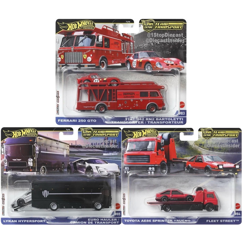 Hot Wheels Transporter Series Ferrari 250Gto Toyota Ae86 Leiken Simulation Car Model Hot Wheels Transporter Series Ferrari 250Gto Toyota Ae86 Leiken Simulation Car Model