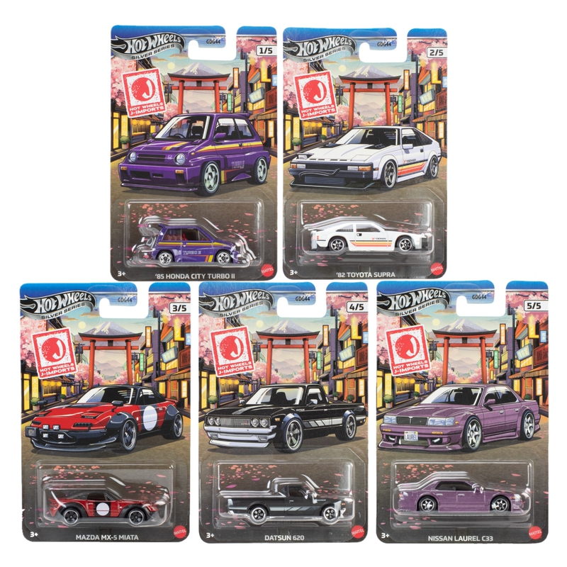 Hot Wheels Premium Card Gdg44 Sakura Set Honda Toyota Mazda Alloy Car Model