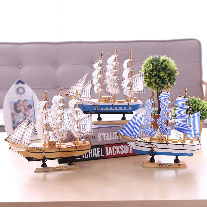 瓶中木质模型风顺装饰摆件礼物手工工艺品帆船一帆船海盗仿真