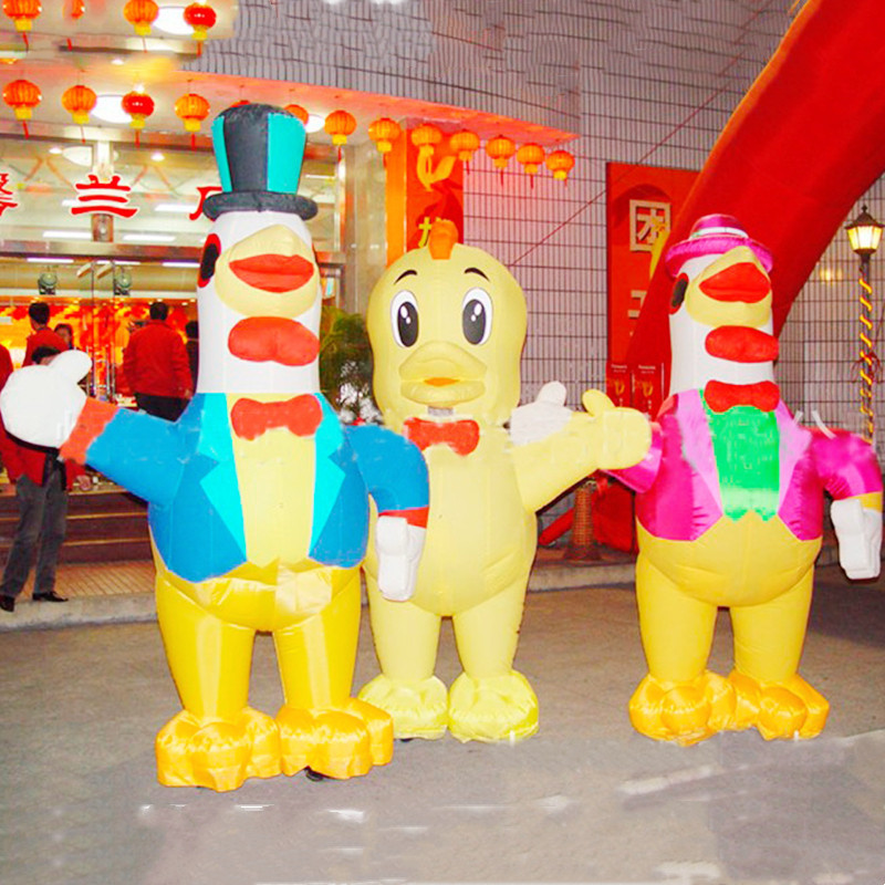  Custom Big Rooster Small Hen Small Hen Baby Man Puppet Walking Cartoon Chicken Annual Cartoon Chicken Inflatable Air Mold