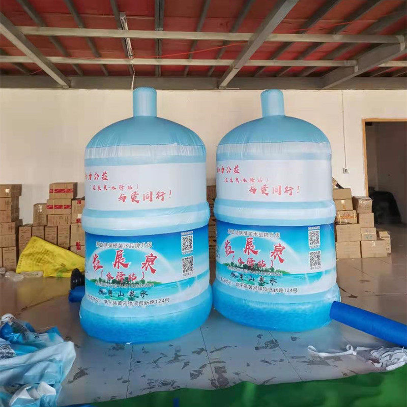 Inflatable water dispenser bucket shape inflatable walking advertising model customized pure water bottled water mineral water props