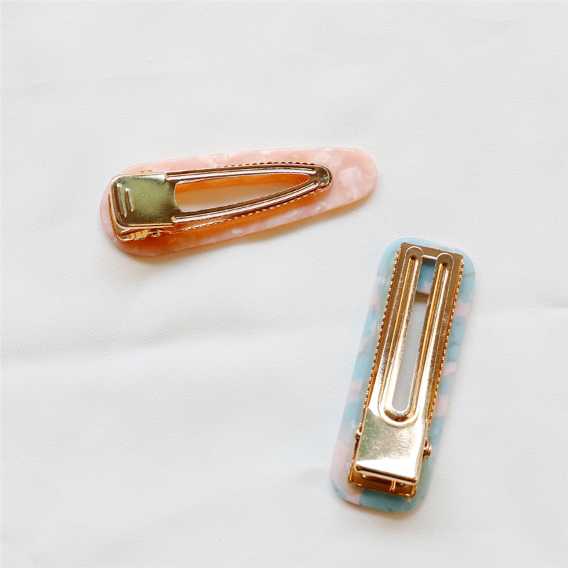 Nhật Bản axit axetic kẹp tóc da báo cổ điển tính khí đá cẩm thạch bangs clip kẹp tóc clip Hàn Quốc phụ kiện tóc đầu trang sức các shop bán phụ kiện tóc đẹp 