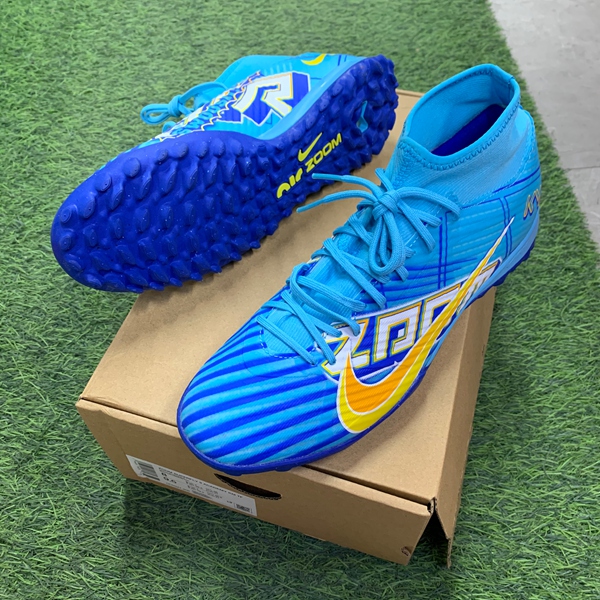 Crazy Authentic Nike Assassin 15 Zoom Mid-Range High-Top Tf Cleats Mbappe Football Shoes for Men Do9347-400 Crazy Authentic Nike Assassin 15 Zoom Mid-Range High-Top Tf Cleats Mbappe Football Shoes for Men Do9347-400