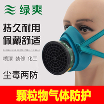 Baoweikang gas mask Green cool L990 smoke mask Spray paint special chemical formaldehyde anti-dust industrial coal mine