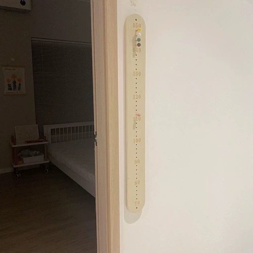 Линейка высоты из цельного дерева в стиле Ins, подвесное украшение, измерение и изображение роста ребенка, линейка для рисования, украшение для детской комнаты, украшение для стены, реквизит для фото