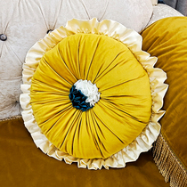 Nordic Light Lavish Neoclassical Sumpty Cloth Round Pillow Upscale Lavish Real Leather Sofa Matching Hug Pillow New Vintage Lean
