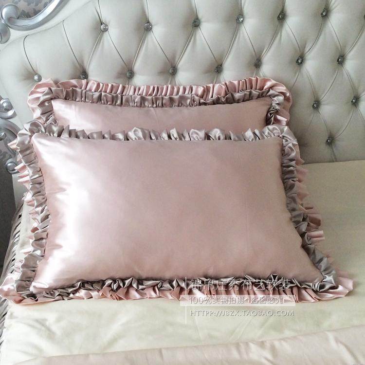 European pillowcase simulation silk pillow Four Seasons universal home Villa model room comfortable high-end new products