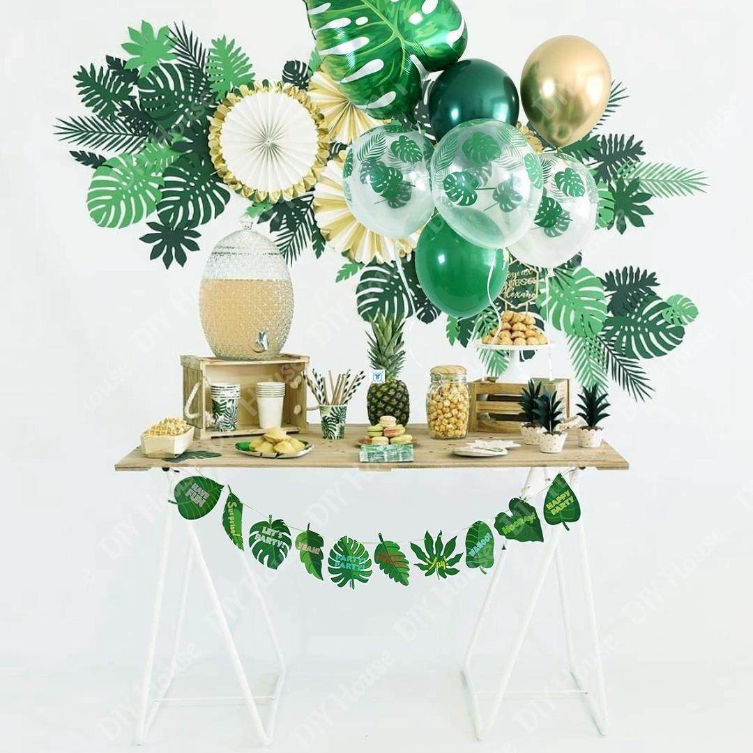 Jungle Party Palm Leaf Balloon Birthday Party Supplies
