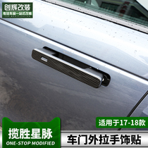 Apply 17-21 Luther Star veins retrofit car door Outer handle Bright Sheet Doorknob Patch Decoration Accessories
