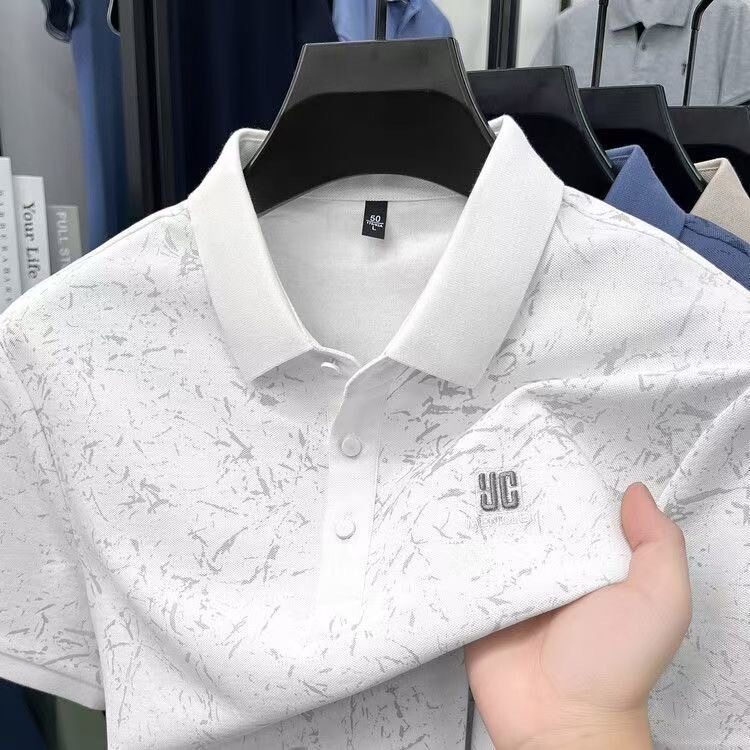 Polo Shirt Men's Short-Sleeved T-Shirt with Collar Summer Tie-Dye Casual Youth Trendy Brand Slim Fit Polo Shirt Top Polo Shirt Men's Short-Sleeved T-Shirt with Collar Summer Tie-Dye Casual Youth Trendy Brand Slim Fit Polo Shirt Top