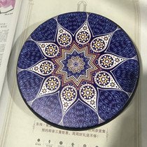 Xinjiang style cowhide painted tambourine ethnic musical instrument stage props restaurant decoration furnishings cowhide drum 1