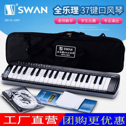Swan Card Mouth Organ Full Music Science 37 Key Children Beginner Students use teaching to become a population bricist instrument