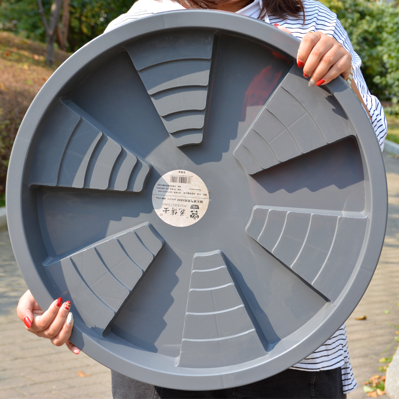 Thickening faceplate mobile tray at the bottom with a universal wheel tray saucers roller chassis circular identifiers water basin