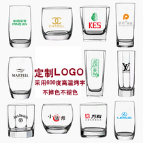 无铅玻璃杯定制logo印字广告杯礼品杯茶杯刻字耐热透明饮水杯定做