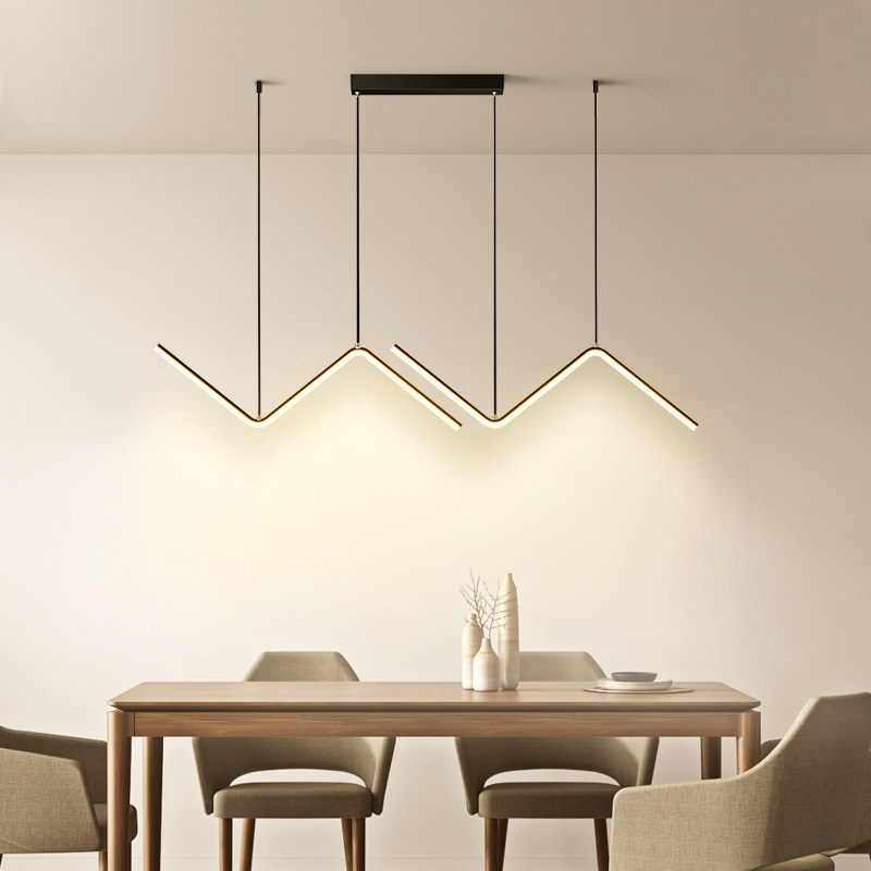 Bar Table Chandelia Creative Personality Brief Modern Atmospheric Table Strip Pole Minimalist Dining Room Nordic Living Room LED Luminaire
