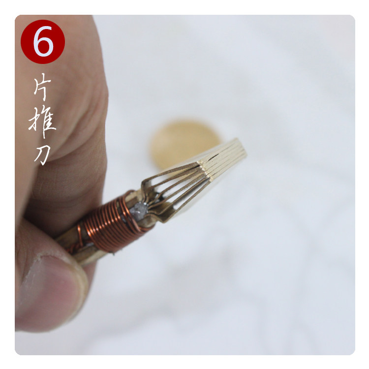 Miao Bu Yi Group Special Wax Knife 6 Pieces Pushknife Handmade Wax Dyeing DIY Learning Special Tool Straight Line Drawing Knife