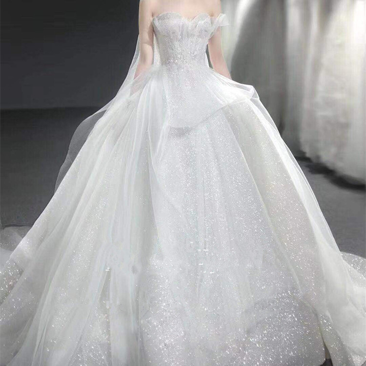 Starry Sky Main Wedding Dress 2020 New Brides Light Tromboyant Ensemble Superfairy Dreamy Minimalist Luxury reworked Lean Gown