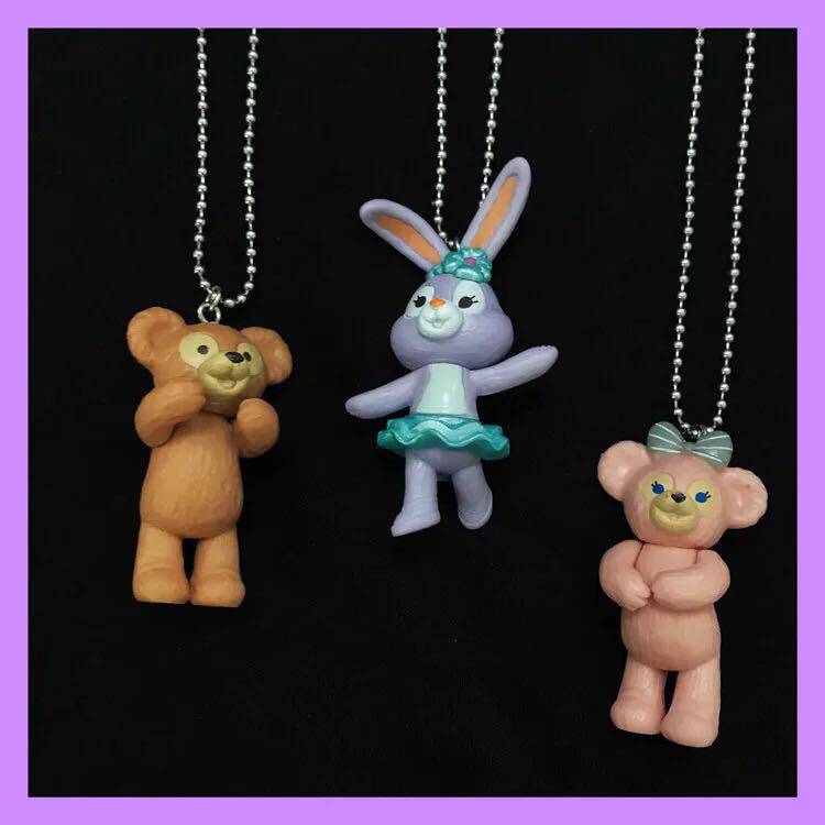 Spitting blood back to the trampoline Cool Cartoon Cute Ballet Rabbit Small Rabbit necklace Shirley necklace lock bone chain