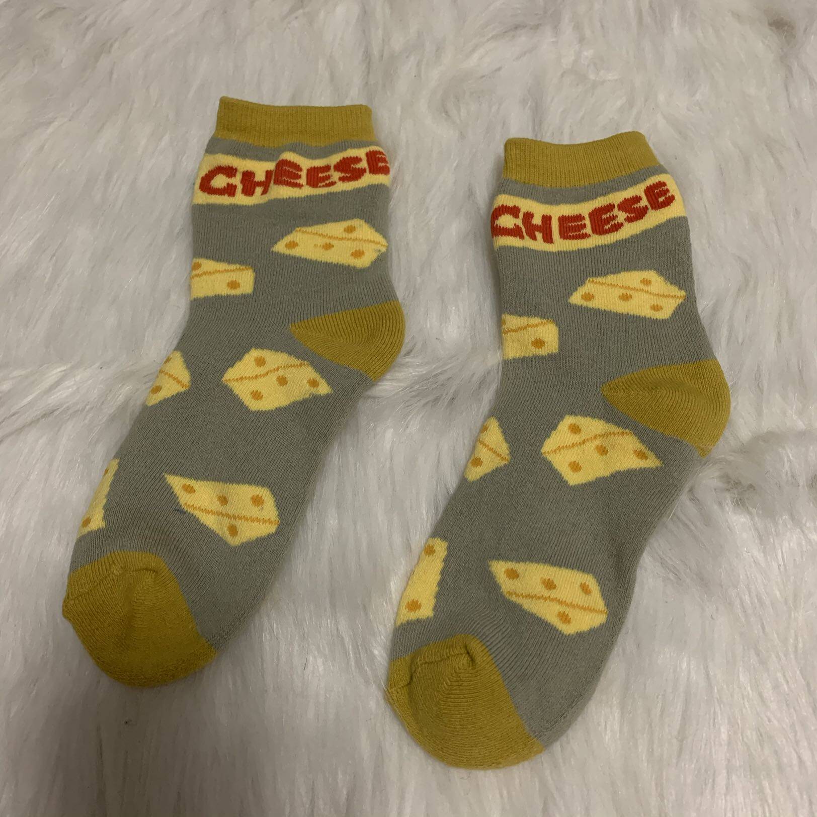 The cheese is the power (thick) super cute socks.