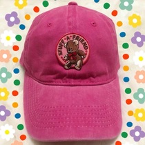  Who brings who cute pink cute bear hat duck tongue can adjust the female hat