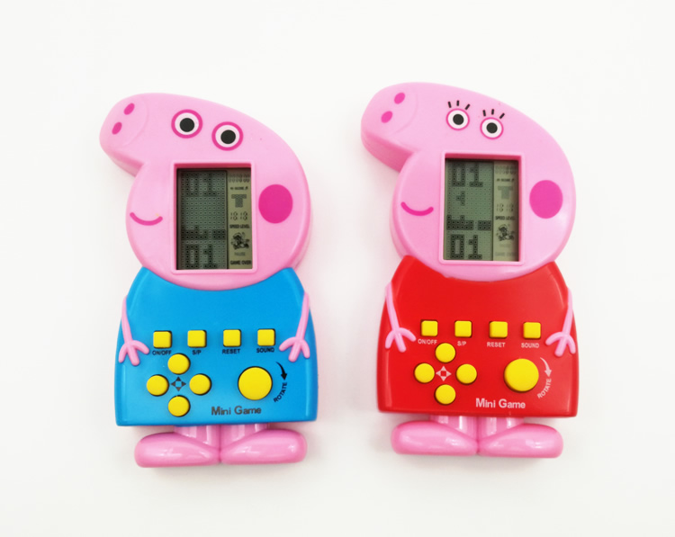 Cổ điển Tetris trò chơi máy Piggy Trang trò chơi nhỏ giao diện điều khiển 80 sau khi cũ hoài cổ đồ chơi trẻ em máy chơi game cầm tay 4 nút