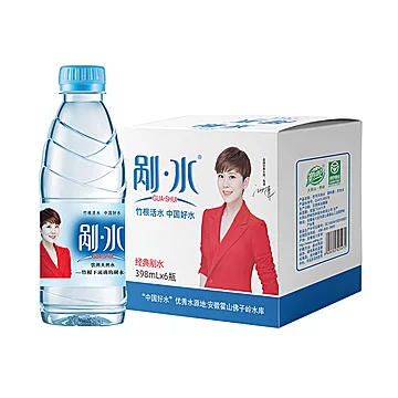 【海清代言】剐水弱碱性饮用水398ml*6瓶