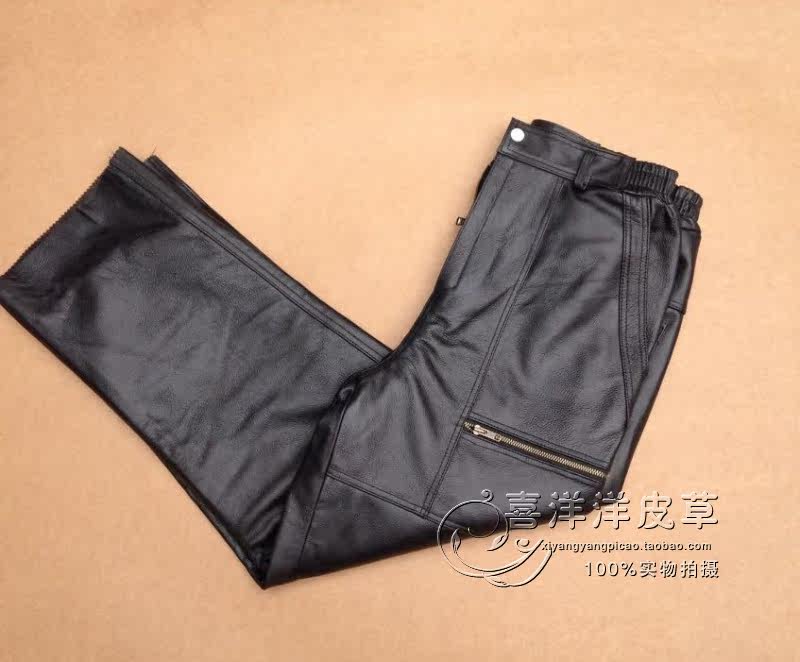 Pantalon cuir homme droit pour hiver - Ref 1476682 Image 6