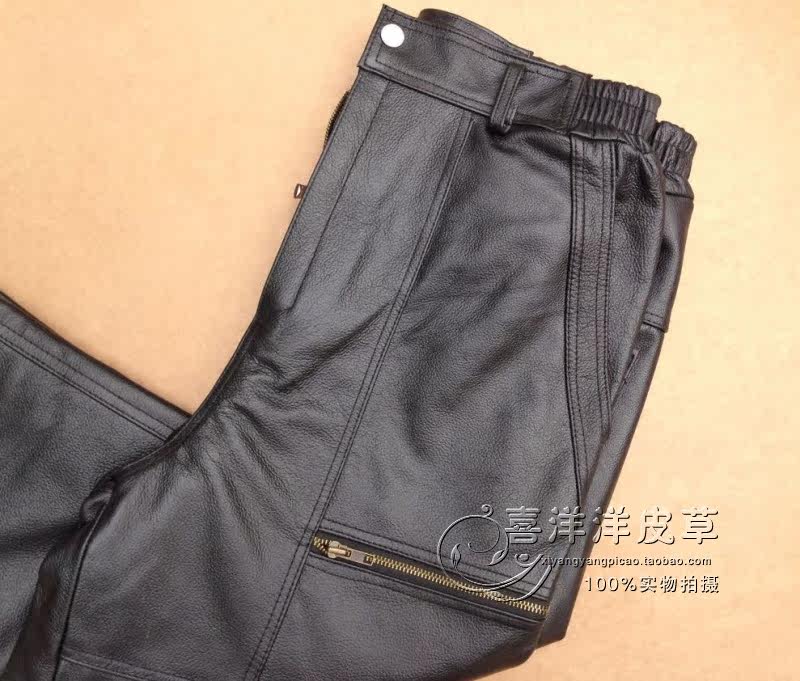 Pantalon cuir homme droit pour hiver - Ref 1476682 Image 11