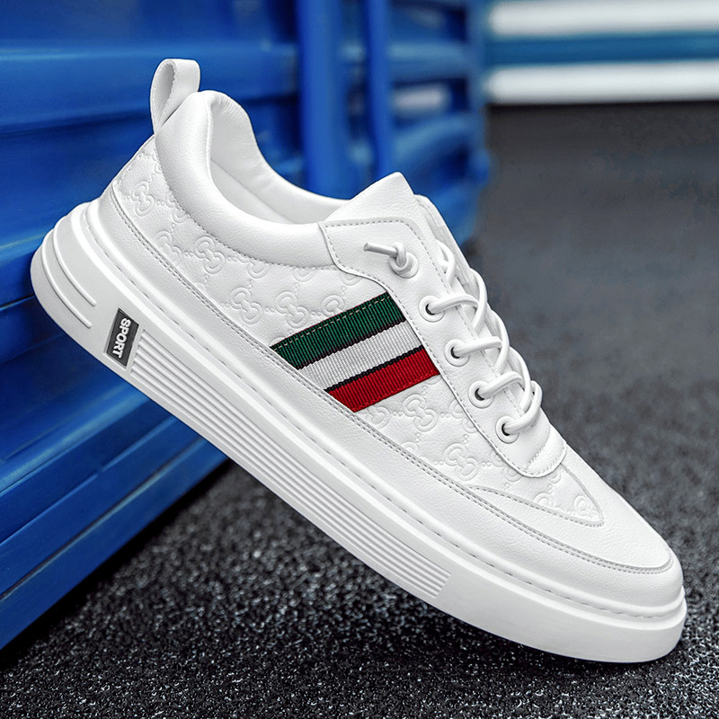 Tide brand leather small white shoes men's shoes summer breathable 2022 new men's casual tide shoes spring and autumn versatile board shoes