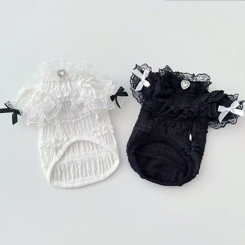 Lace Princess Vest Spring and Summer Style Pet Teddy Bichon Small Dog Cat Autumn and Winter Base Layer Clothing Lace Princess Vest Spring and Summer Style Pet Teddy Bichon Small Dog Cat Autumn and Winter Base Layer Clothing