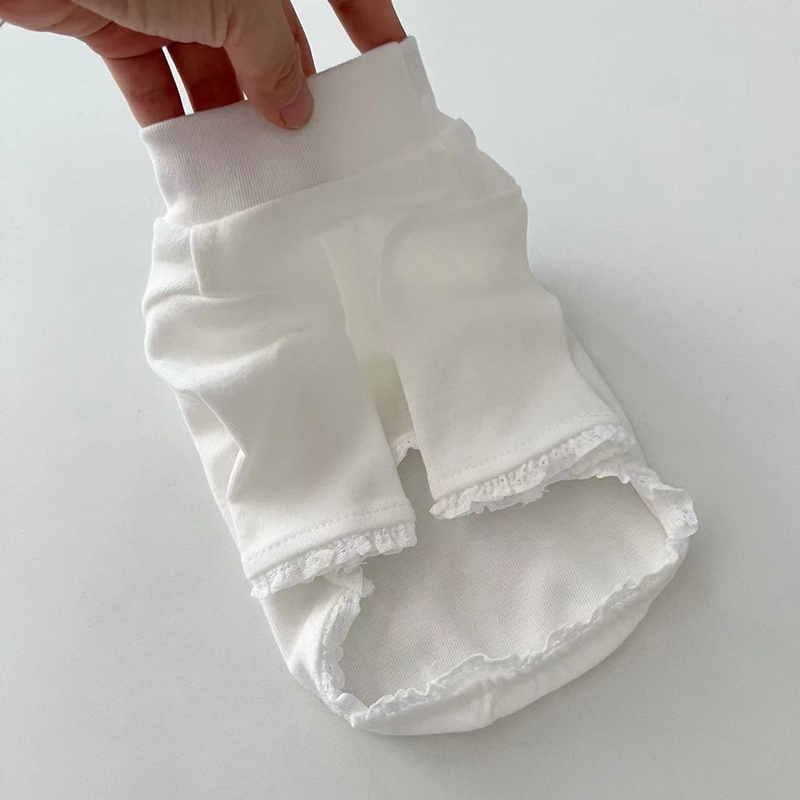 White Base Layer Pet T-Shirt for Teddy, Bichon, Pomeranian, Small Dogs, Cats, Spring, Autumn, and Winter Clothing