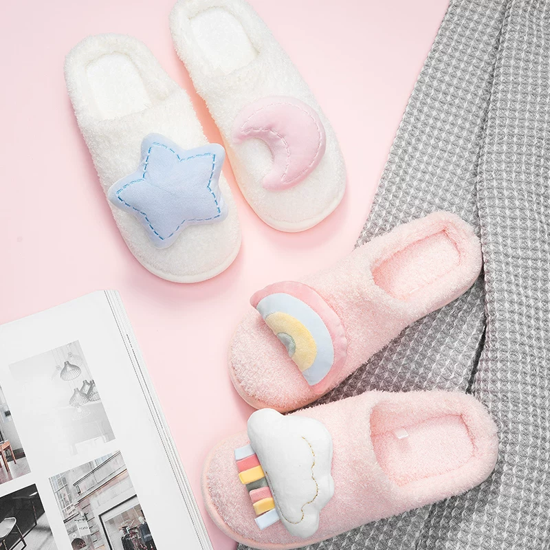 Miniso Nioco Fine Soft Meng Series Cloud Cute Женские хлопковые домашние тапочки anti-slip - warming