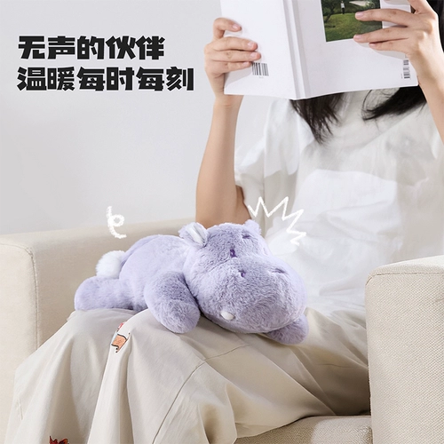 Miniso, плюшевая кукла с животными, подушка для сна, бегемот