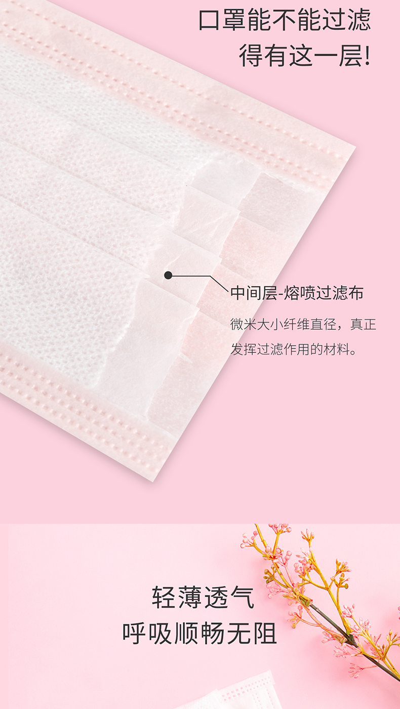 20点抢 名创优品 一次性防尘透气口罩 10只装 图3