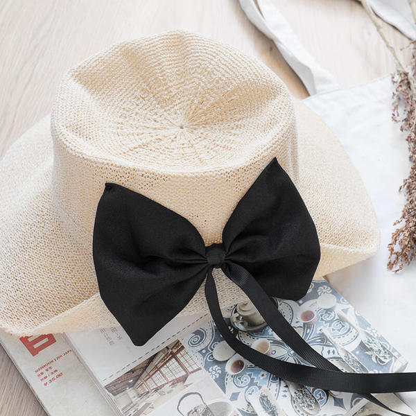 名创优品 可折叠优雅蝴蝶结草帽 双重优惠折后￥16.9包邮 2色可选